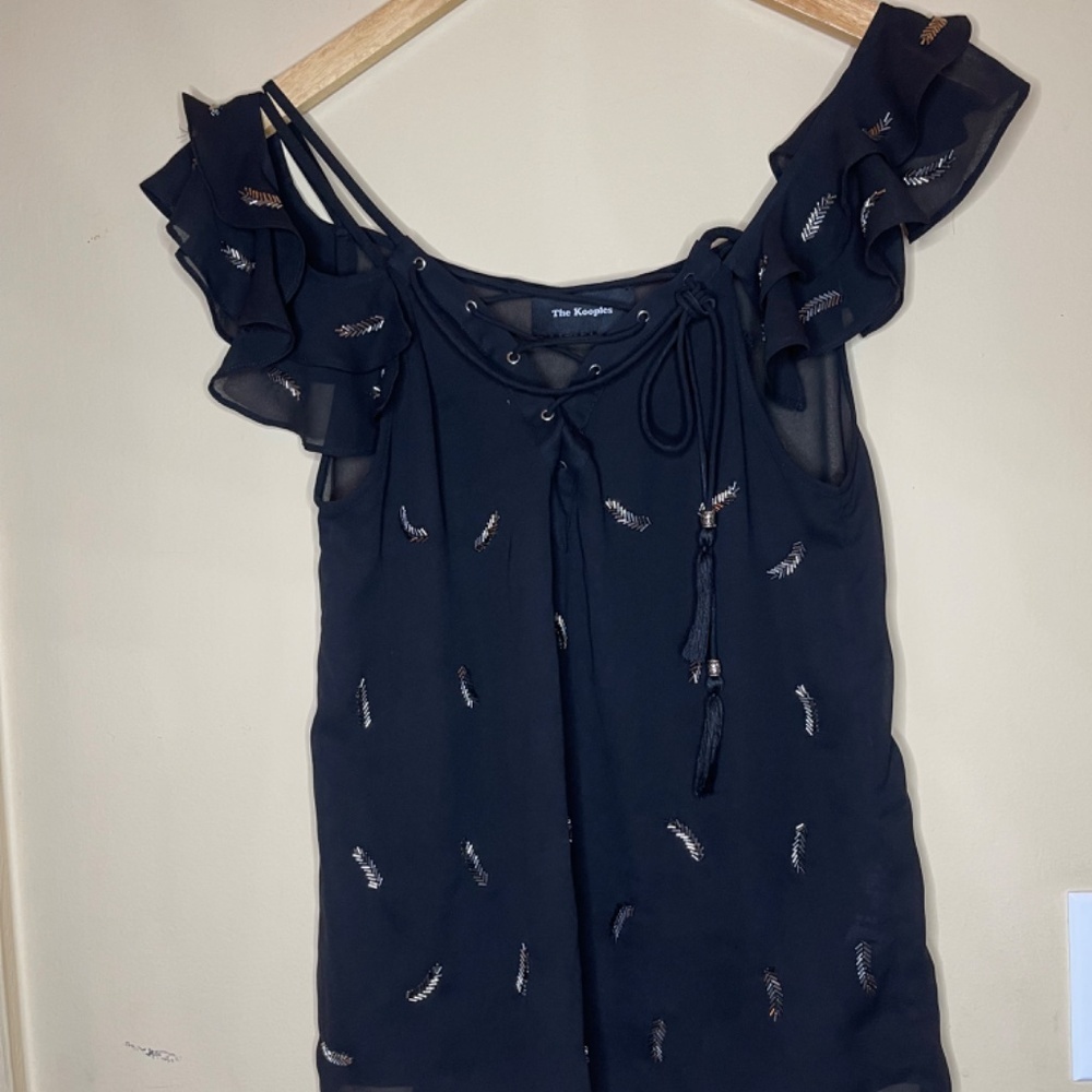 The Kooples Blouse ruffle sleeve - Picture 1 of 8